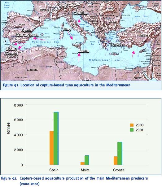 Location of capture-based tuna aquaculture in the Mediterranean