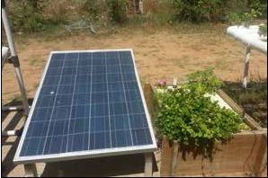Photovoltaic cells used to power a water pump