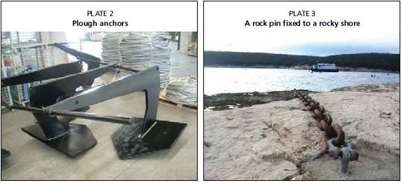 A rock pin fixed to a rocky shore