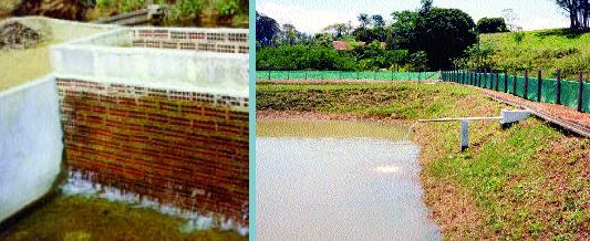 Netting can be used to protect freshwater prawns from predators that arrive overland (Brazil)